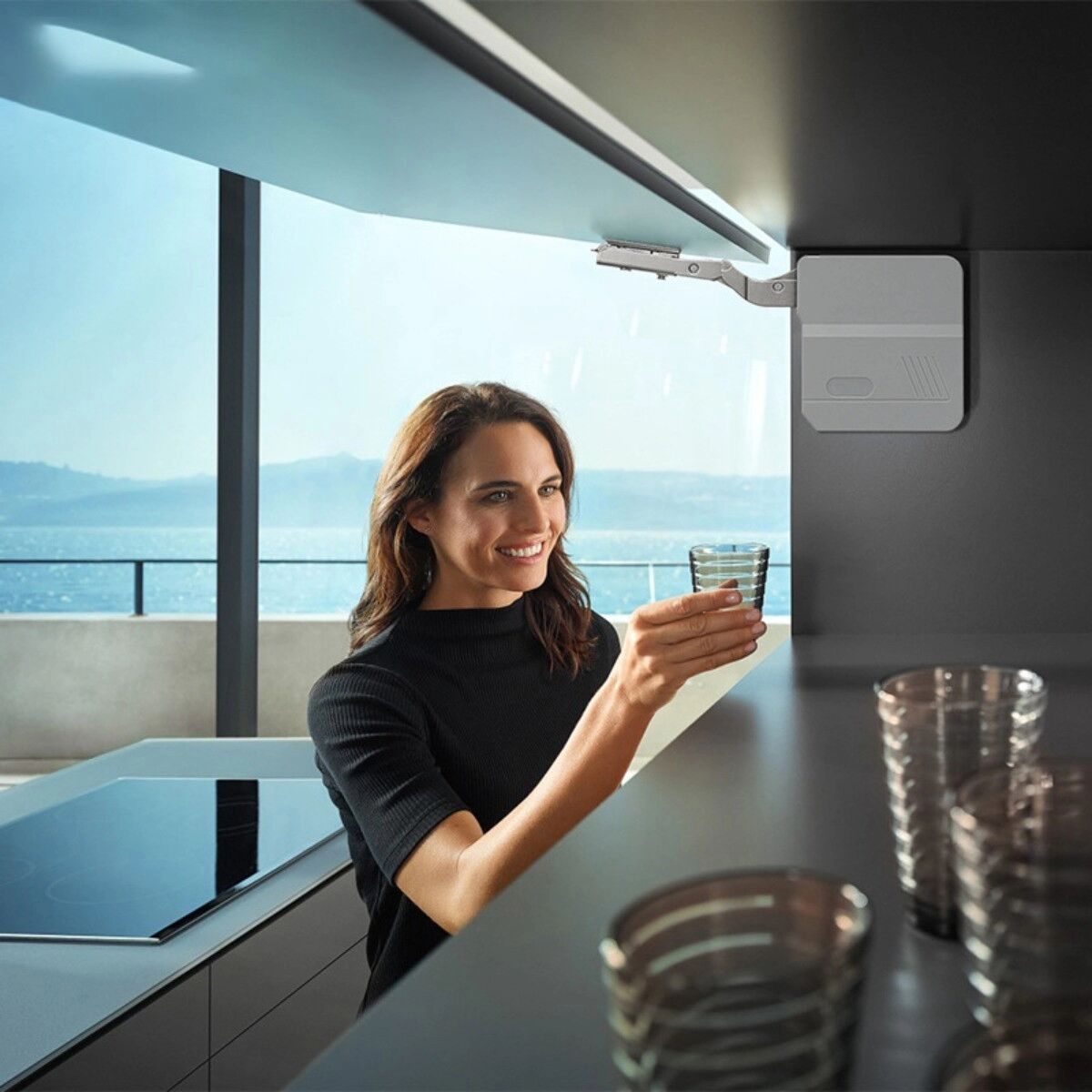 INF Schrank-Liftstützen 2er-Set – Verstellbares Drehmoment 580-1250, Legierung & kaltgewalzter Stahl, hydraulisch gedämpftes