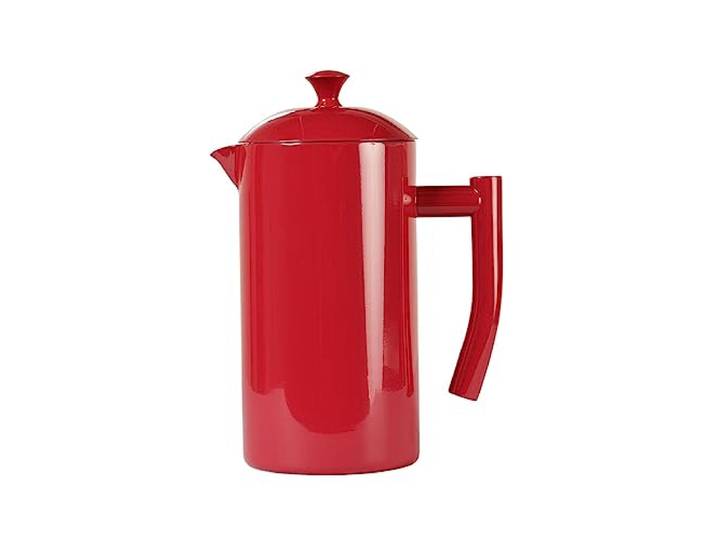Frieling Isolierte doppelwandige Edelstahl French Press Kaffeebereiter - 1,005.5 ml rot - Camping Kaffeepresse