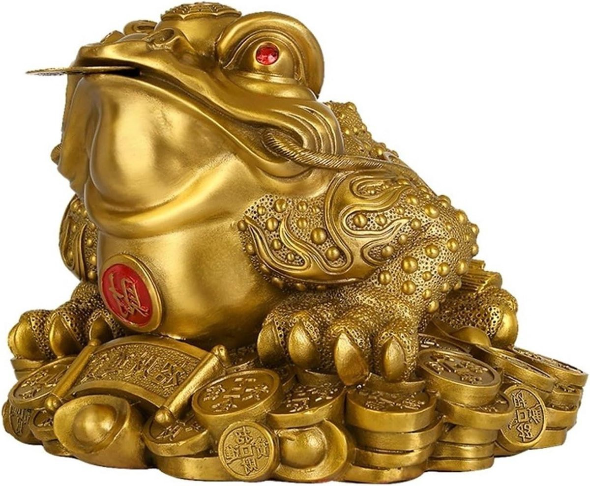 Kikker Decoratie Geluksbeeldje in Messing - Goud - Medium