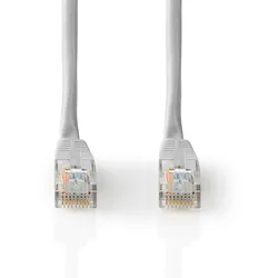 Nedis CAT5e-Netzwerkkabel - U/UTP - RJ45 Stecker - RJ45 Stecker - 15.0 m - Rund - PVC - Grau - Label