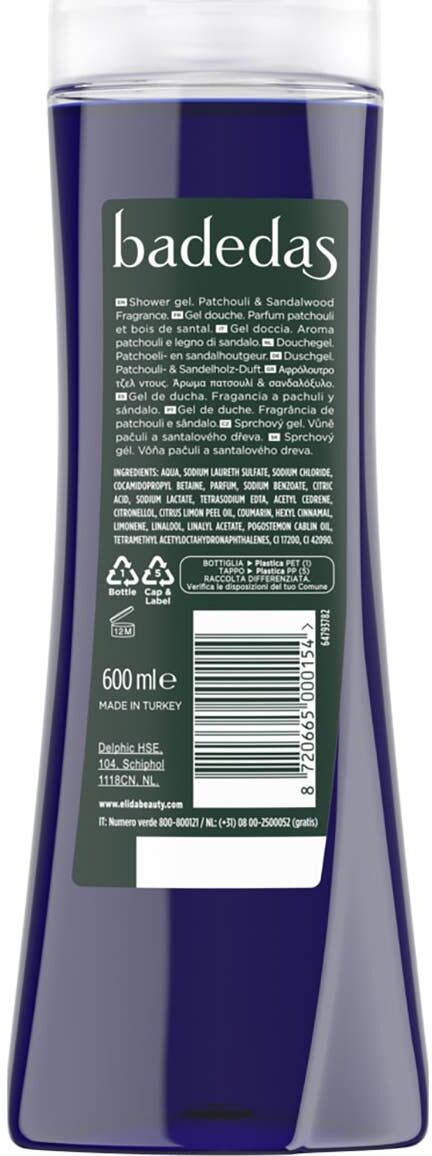 Badedas Noir Invigorating Shower Gel 600ml