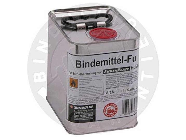 Bindemittel FU zur Selbstherstellung von Fugenplast Holzkitt inkl. Pinsel zum Auftagen (2.5 kg Kanne)