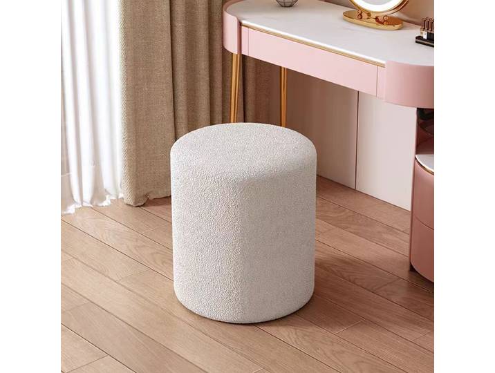 Tabouret de maquillage moderne, maison, salon, célébrité d'internet, commode photo simple, chaise de luxe légère, manucure nordique, rond bas