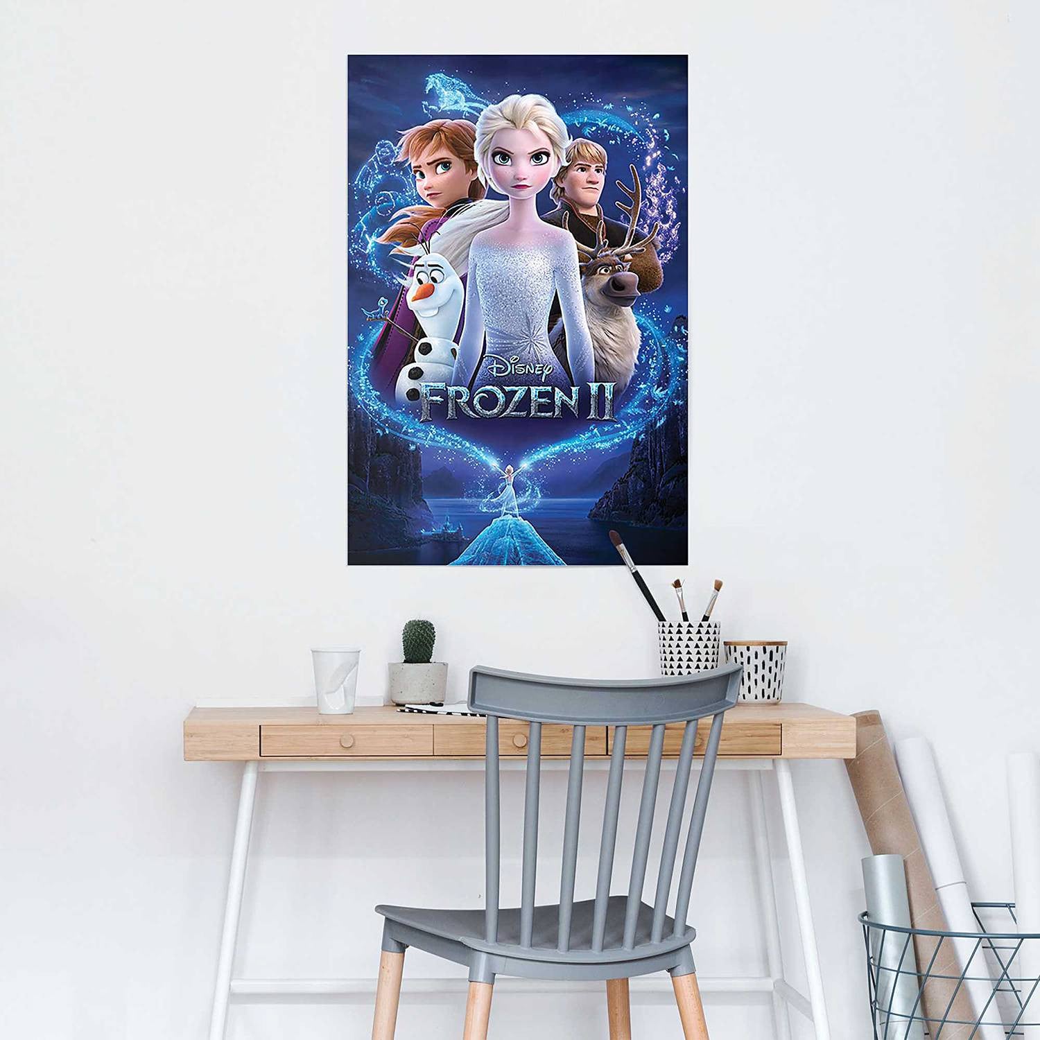 home24 Frozen 2 Poster Blauw Papier Breedte: 61 cm, Hoogte: 92 cm