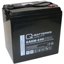 Q-Batteries 6AGM-240 Traktionsbatterie 6V 230Ah (5h) 268Ah (20h), wartungsfreier AGM-Akku VRLA