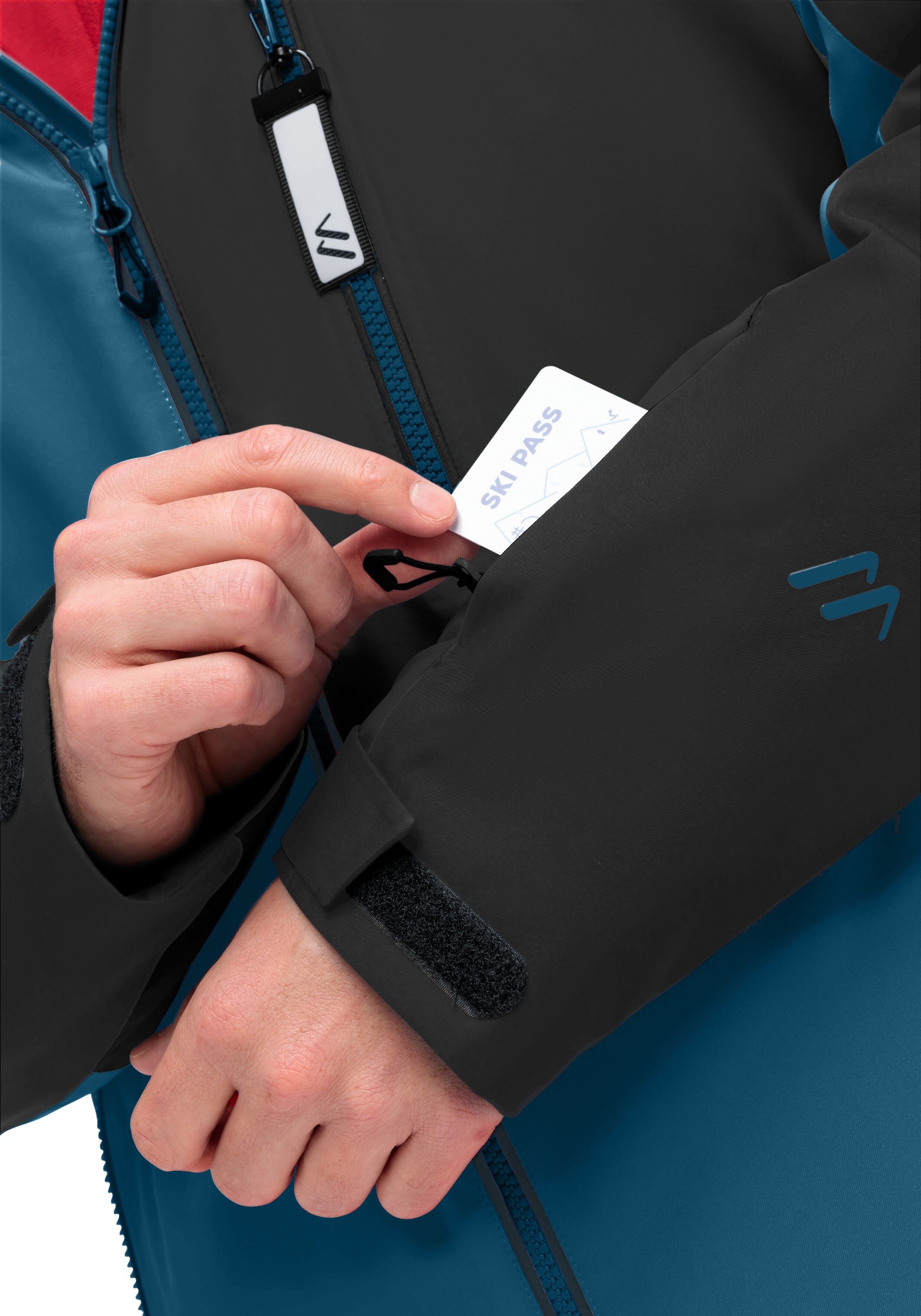 Skijacke MAIER SPORTS "Oravice", Herren, Gr. 48, blau (saphirblau), 100% Polyester, hoch geschlossener Ausschnitt, Jacken Skijacke, Herren Winterjacke mit RV-Taschen und Kapuze, wasserdicht