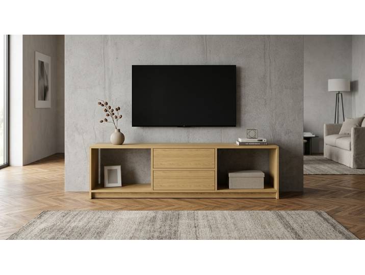 TV Schrank aus Massivholz von Pickawood Eiche Natur geölt