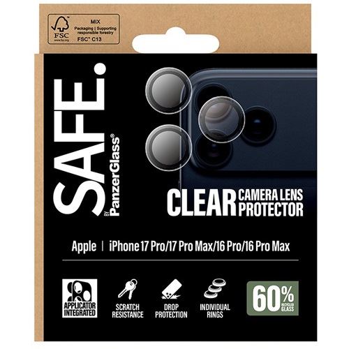 PanzerGlass SAFE. BY CAMERA LENS PROTECTOR 17 PRO IPHONE 17 PRO MAX IPHONE