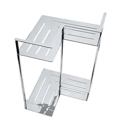 Brillantbad BYTRO Doppeleckseifenkorb Edelstahl Chrom poliert 240x355x375 mm für Bad & WC >> zum Bohren