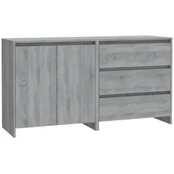 Helloshop26 - Buffet Sideboard Kommode Kleiderschrank Aufbewahrungsmöbel Organizer Küche Wohnzimmer Lounges 2er-Set Sonoma 02_0036980