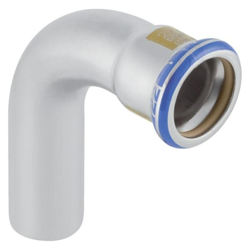 Geberit Gas-Bogen Mapress 90G, m Einschubende, Edelstahl, d= 18mm (Winkelverbindung) (63385708)