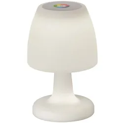Tischleuchte Außenleuchte Gartenlampe Dimmbar LED Akku USB H 26 cm Weiß