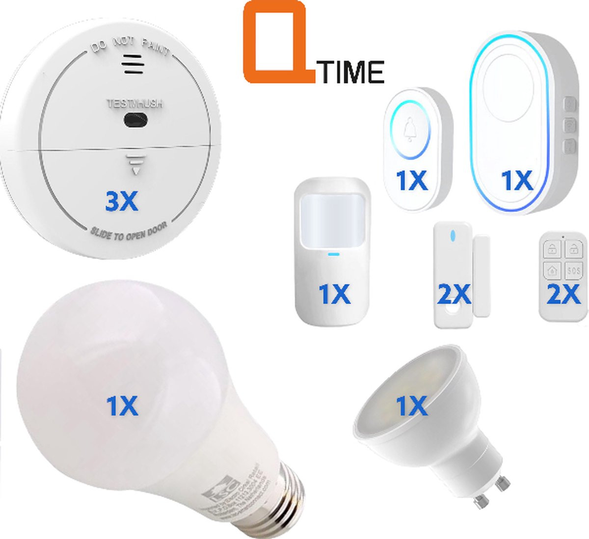 Q-time Domotica pakket - Smart Home Startpakket - Wit - Set 1