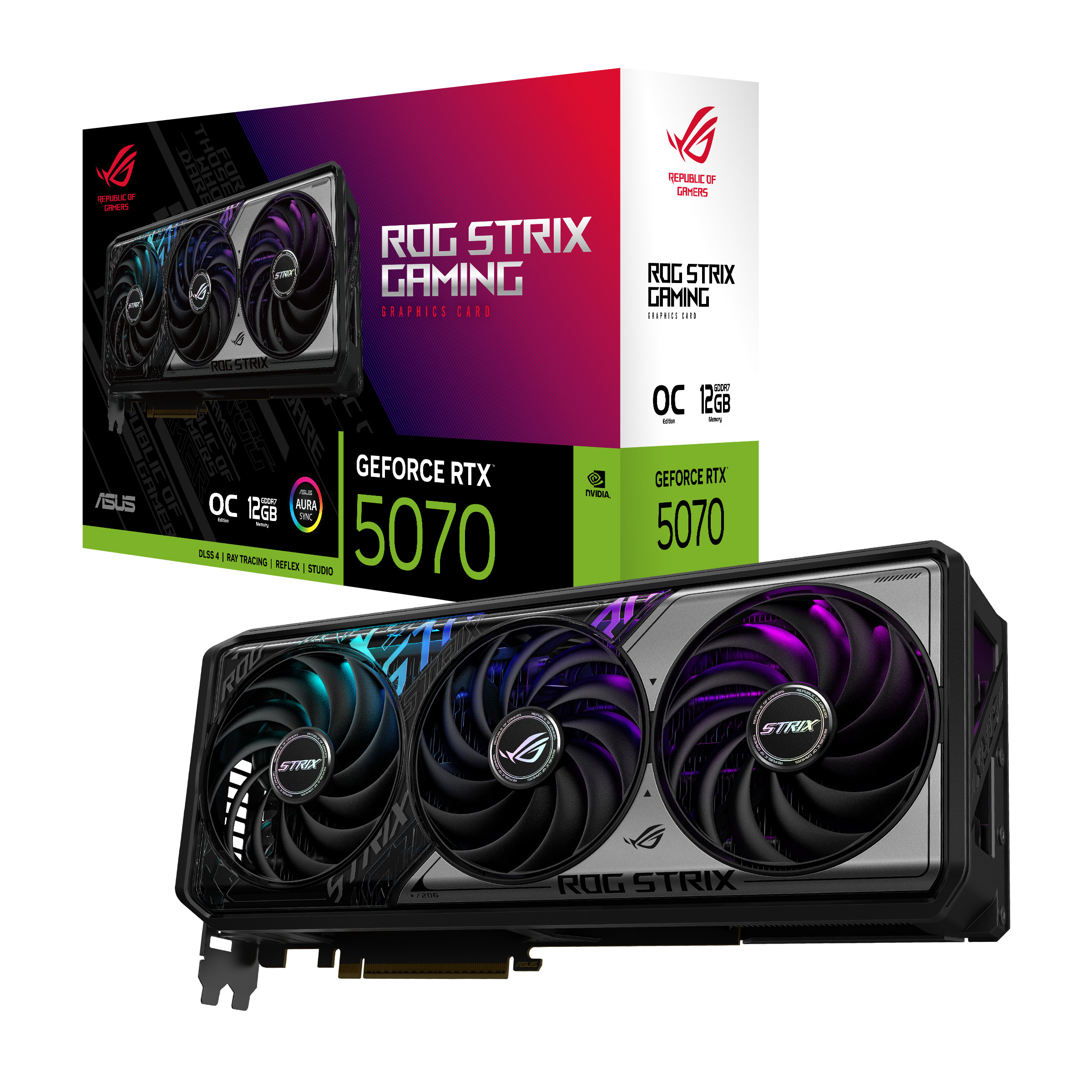ASUS ROG STRIX GeForce RTX 5070 OC 12GB ROG-STRIX-RTX5070-O12G-GAMING Grafikkarte 12GB GDDR7 DP/HDMI