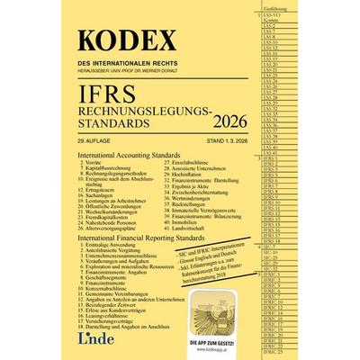 KODEX IFRS - Rechnungslegungsstandards 2026, Taschenbuch von Alfred Wagenhofer, Linde, 978-3-7143-0436-7
