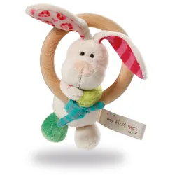 NICI Holzgreifring Hase Tilli mit Glocke