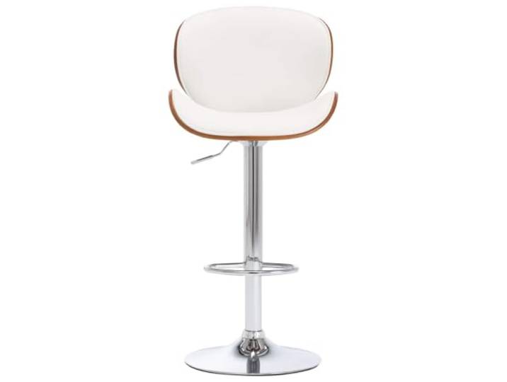 GPUTYGHN Barhocker Weiß Kunstleder mit Fußstütze und Gasdruckfeder Höhenverstellbar,verchromter Metallfuß,Holzrahmen,ergonomisches Design,montagefreundlich