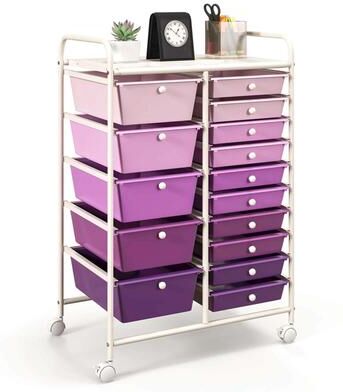 15 Drawer Rolling Storage Cart Storage Drawer Trolley