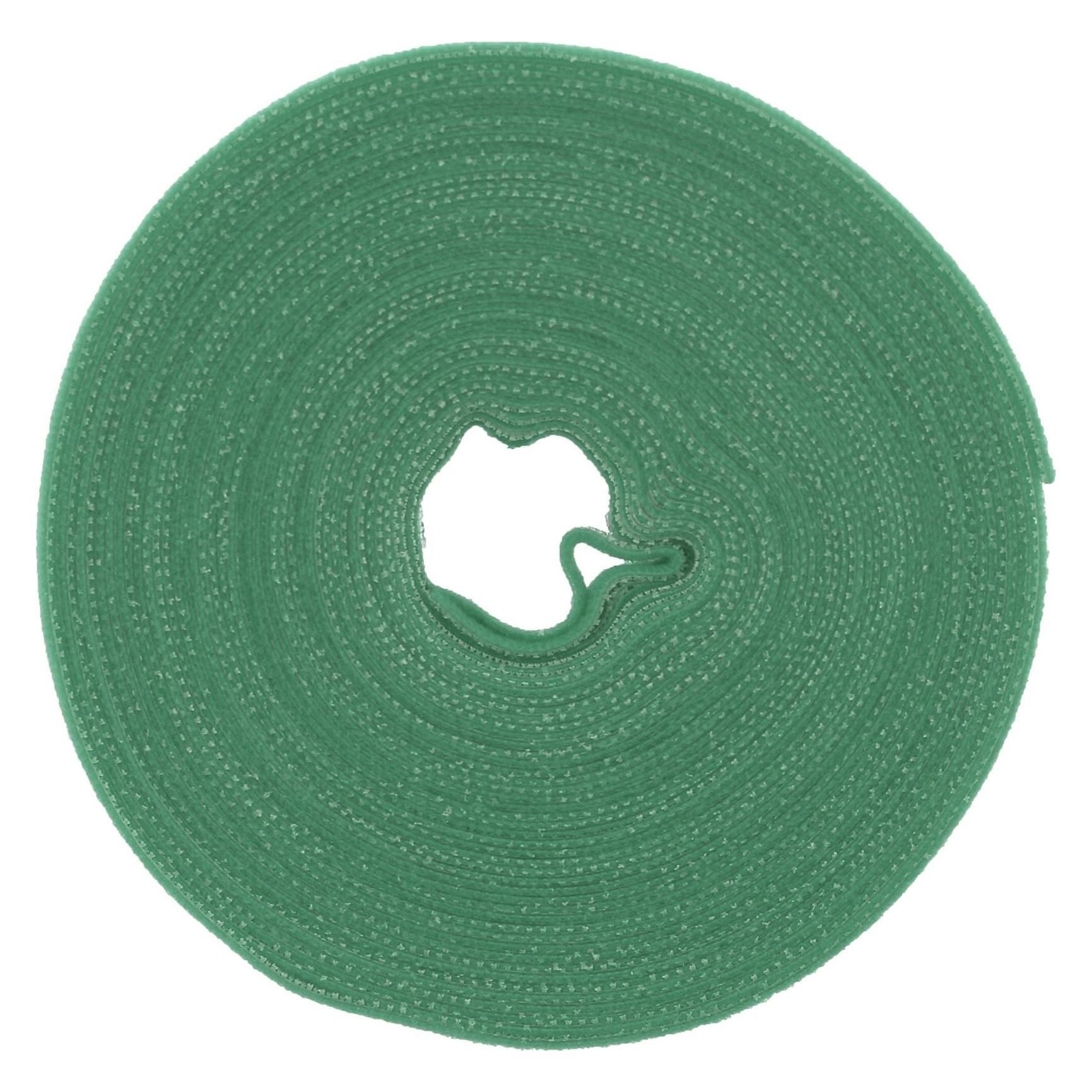 InLine Kabelbinder, Klettverschluss Band, 10 Meter, 16mm, grün (16 mm) (599434C)