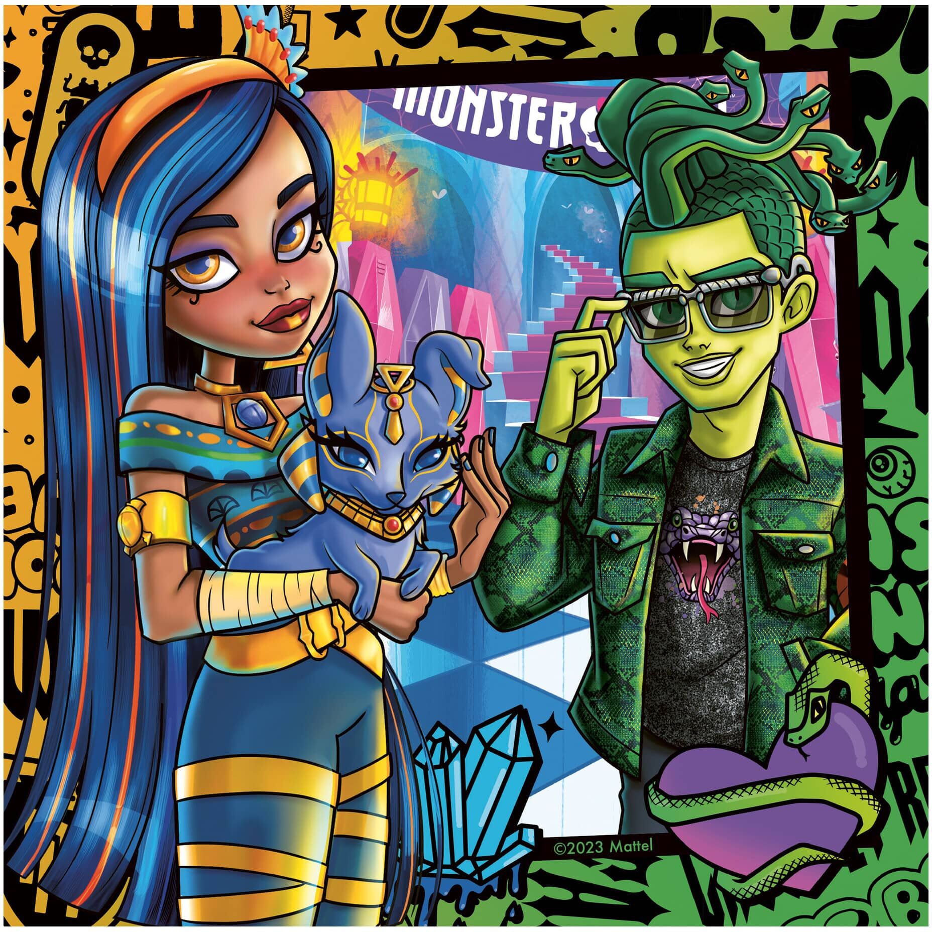 Ravensburger Monster High 3 x 49 Piece Jigsaw Puzzle Set for Kids, 3 Separate Puzzles, Ages 4-8, Ravensburger Brand