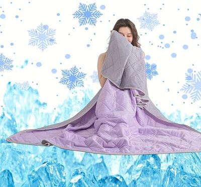 Inspired Finds Summer Cooling Silk Blanket Lightweight Breathable Air Conditioner Quilt For Hot Sleepers taro Purple 200x230 Cm