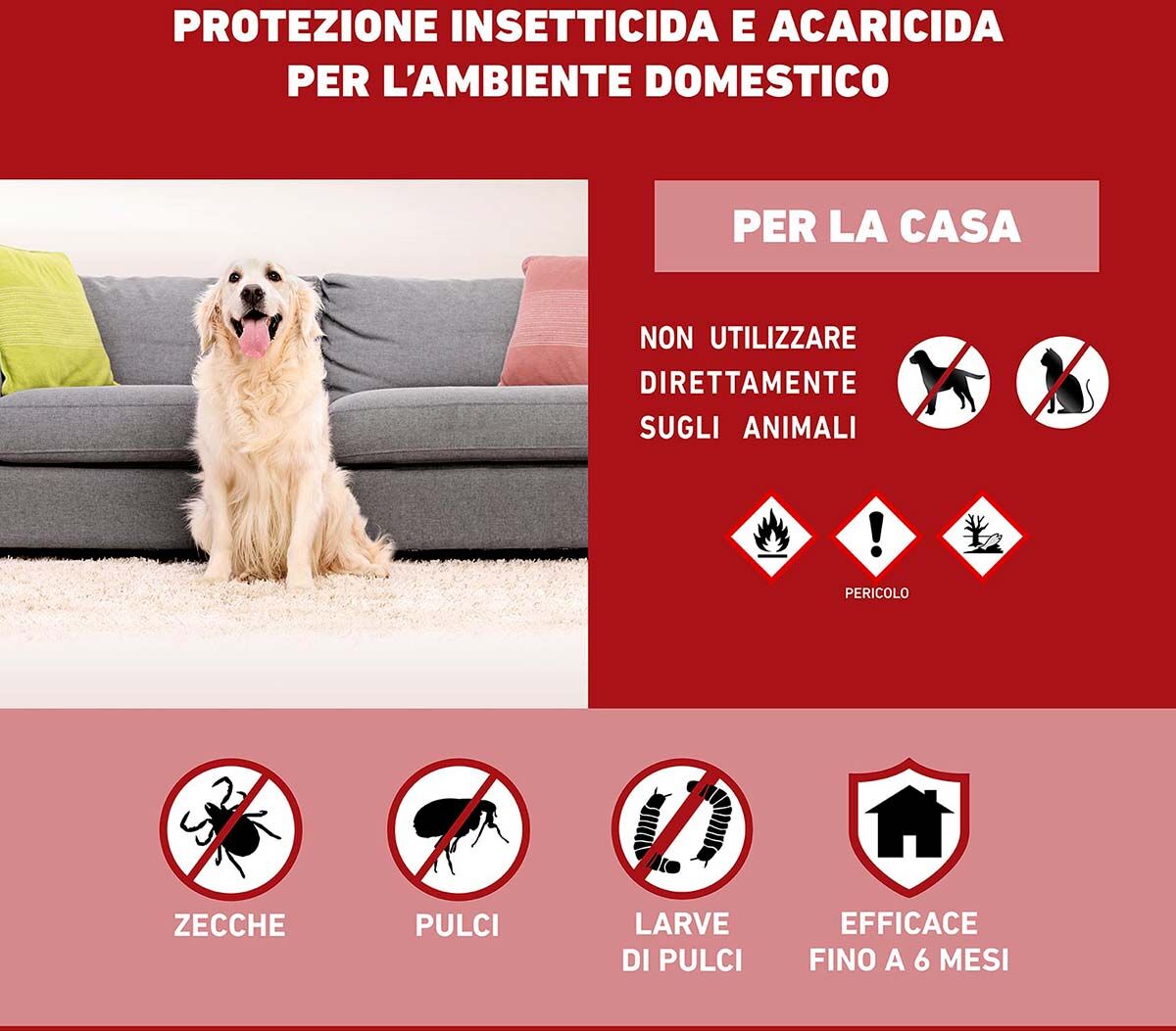 Frontline Homegard, Spray Insetticida e Acaricida per Ambiente Domestico 250ml 250ML