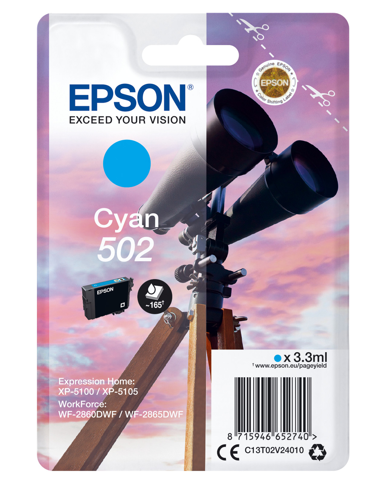 Epson C13T02V24010 origineel inktpatroon cyaan