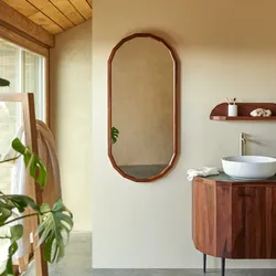 Spiegel Jade aus massivem Palisanderholz, 120 x 56 cm