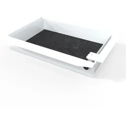 TecLines, Zubehör Büromöbel, TUS018W ausziehbare Unterbau Schublade, abschliessbar, weiss