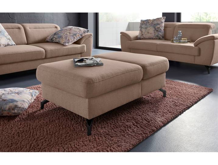 Hocker, Massivholz & Metall, Beige, 114×71 cm, Klappfunktion, Sitzhocker, sit&more