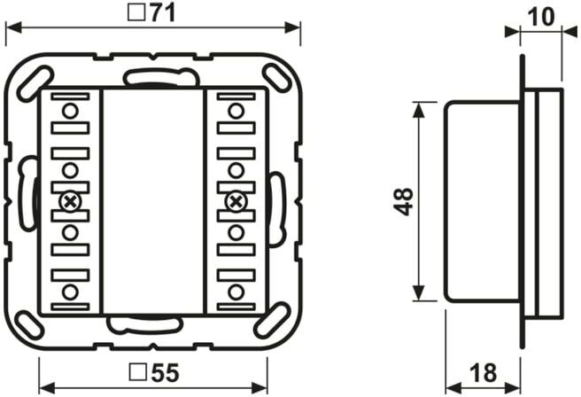 Jung Module capteur tactile 4 fois AC/DC 24V 4-canaux 8 points A 5248 TSM (A5248TSM)