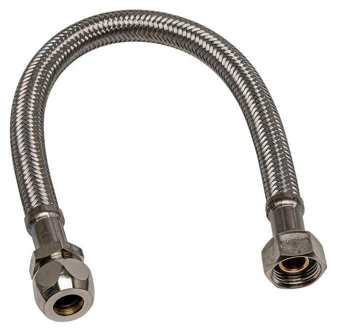 Megabad Sturotec flexibele slang met 3/8 inch aansluiting en 10 mm krimpverbinding, 30 cm