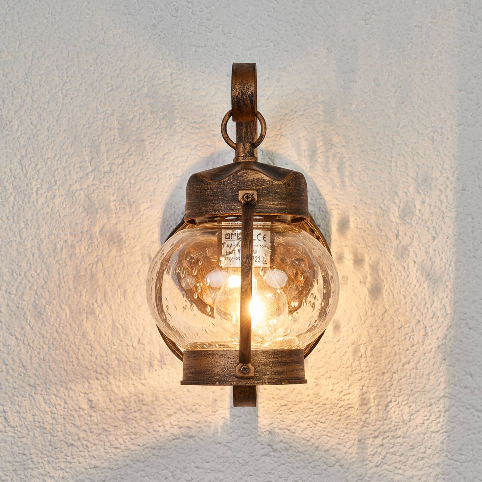 Orion Außenwandleuchte Margerite, dimmbar, braun / rost, Metall, Landhaus / Rustikal, Wandleuchte außen