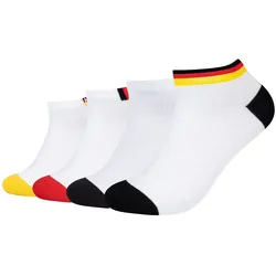 4er Pack camano Comfort Fußball WM Sneakersocken 9999 - mixed germany 43-46