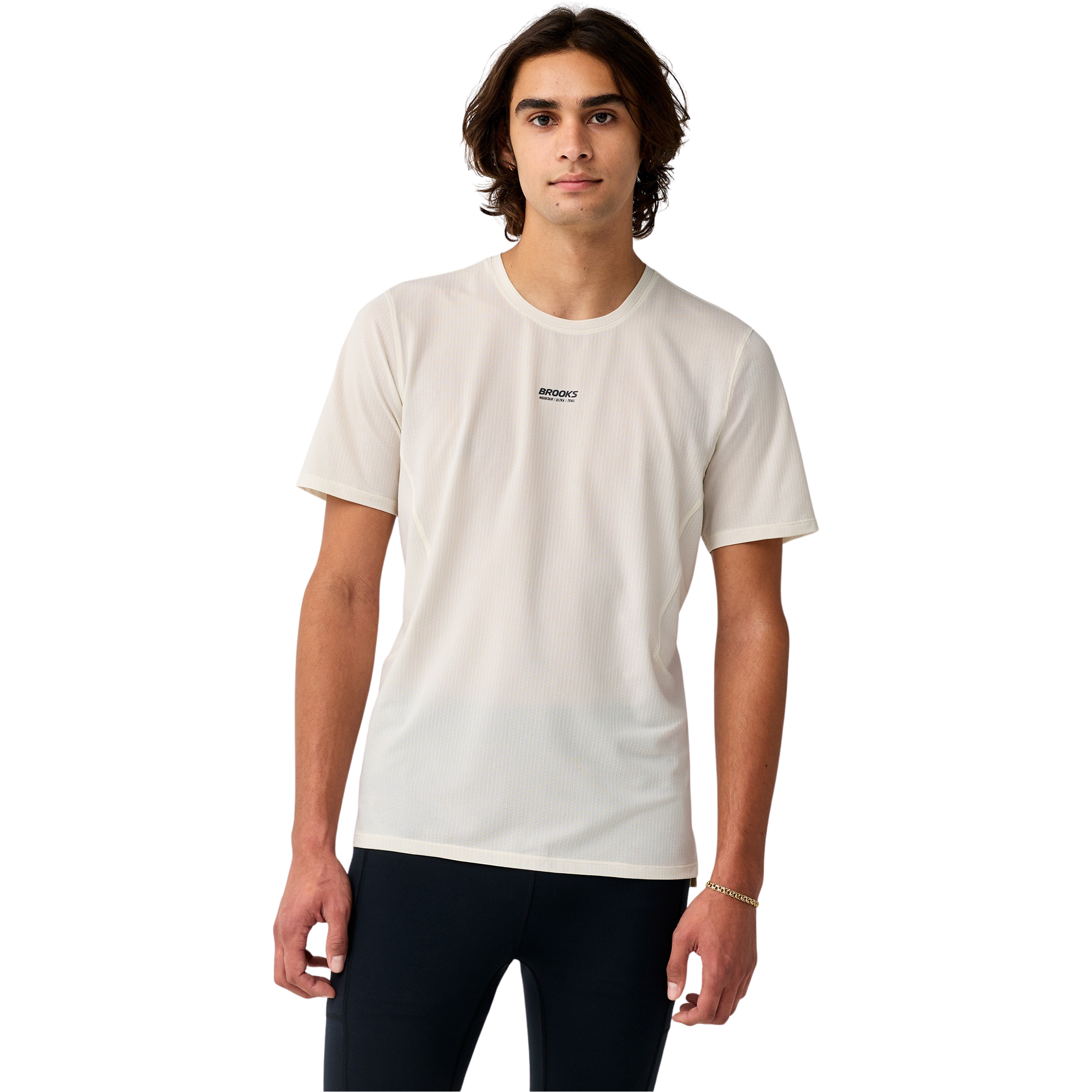 Brooks High Point 2.0 Herren Laufshirts beige Größe XL Trailrunning Elastisch