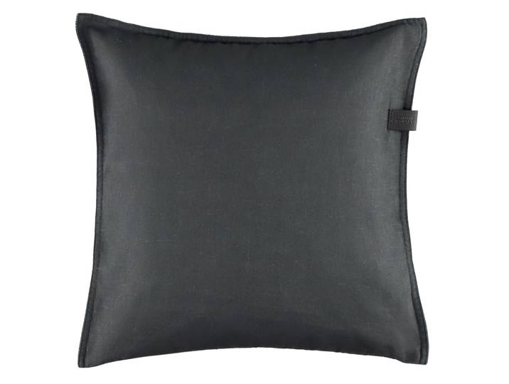 Dekokissen Play , grau (anthrazit, unifarben), B:38cm L:38cm, Baumwolle, Leinen, SCHÖNER WOHNEN-KOLLEKTION, Dekokissen_Sitzkissen_Kissenhüllen, Dekokissen, aus edlen Naturmaterialien
