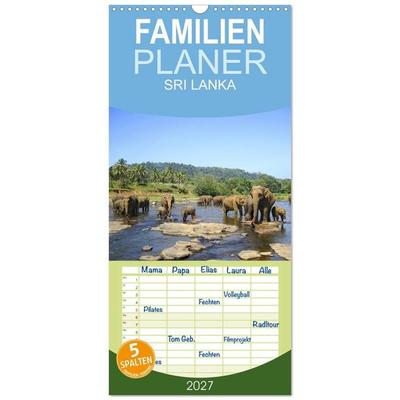 Familienplaner 2027 - Sri Lanka mit 5 Spalten (Wandkalender, 21 x 45 cm) CALVENDO