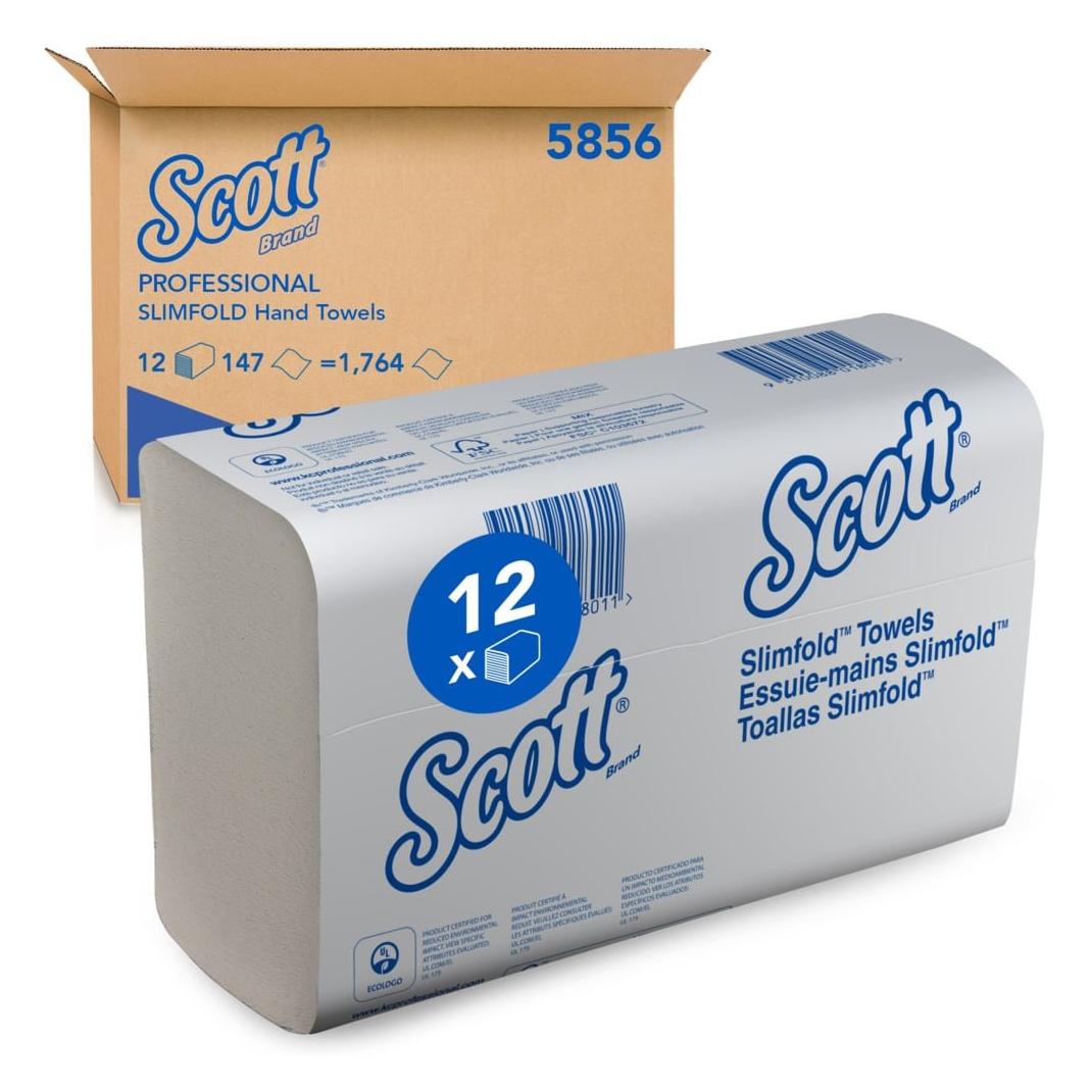 Scott Sports Falthandtücher Scott Slimfold Z-falz Weiss 1-lagig (5856)