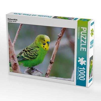 CALVENDO Puzzle Wellensittich 1000 Teile Puzzle quer | 1000 Teile Lege-Größe 64 × 48 cm Foto-Puzzle für glückliche Stunden