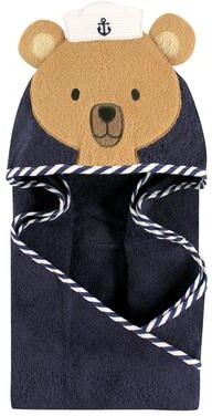 Hudson Baby Infant Boy Cotton Animal Face Hooded Towel, Sailor Bear, One Size - Sailor Bear - One Size
