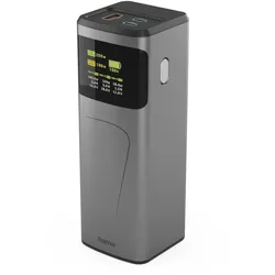 HAMA Power Pack High Power 200W 24000mAh grau, 2xUSB-C,USB-A Schnellladen
