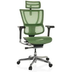 Bürostuhl / Chefsessel ERGOHUMAN SLIM GEN2 Netzstoff grün hjh OFFICE