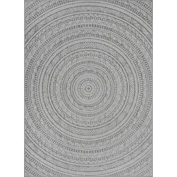 FLACHWEBTEPPICH Orientalisch BORNO Polypropylen Anthrazit 140 x 200 cm