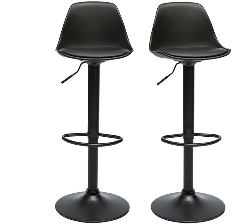 Miliboo Design schwarze Barhocker (2er Set) STEEVY
