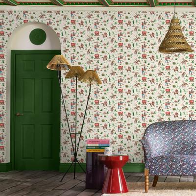 Vliestapete CATH KIDSTON "Cowgirls", bunt (mehrfarbig), B:0,52m H:10m L:10m, Vlies, Tapeten, 10mx52cm (ca. 5m2)