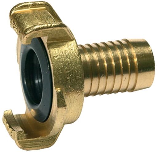 Riegler GEKA-Schlauchstück, starr, Messing blank, Anschluss LW 16 (K 102)