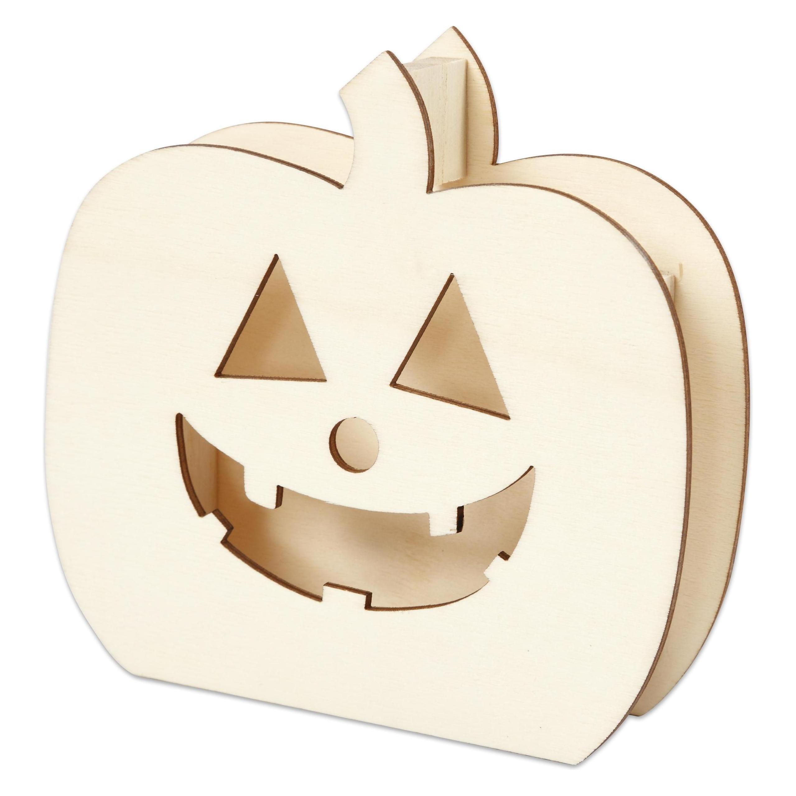 Creativ Company Holzfigur 13.5 x 13 x 3 cm Kürbiskopf (54416)
