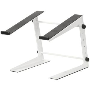 Adam-Hall Laptop-Ständer SLT001EW, aus Metall, bis 17 Zoll, weiß, höhenverstellbar