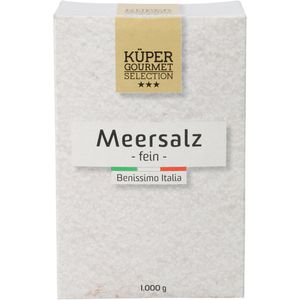 Küper Salz Selection feines Meersalz, in der Schachtel, feines Meersalz aus Italien, ohne Rieselhilfe, 1 kg