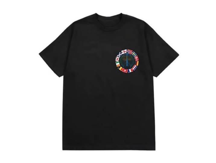Luke Combs Tour 23 Flags T-shirt voor volwassenen, uniseks, Zwart, XL